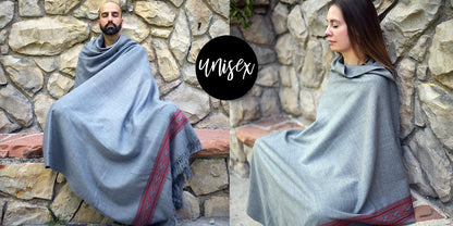 Exotic Meditation Shawl - Large Unisex Prayer Wrap, Oversize Scarf & Versatile Indian Stole Blanket