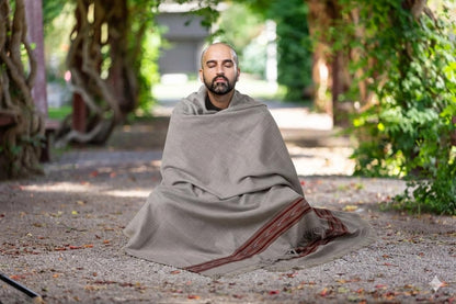 Exotic Meditation Shawl - Large Unisex Prayer Wrap, Oversize Scarf & Versatile Indian Stole Blanket