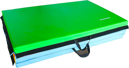 4'x8'x2" Gymnastics Mat, Home Exercise Mat with Carrying Handles, Folding Gym Workout Tumbling Mat for Yoga, Pilates, Stretching, MMA, Core Workouts, Fitness Aerobics Mats for Gym Training