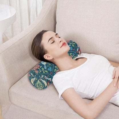 c Neck Roll Pillow Bolster Round Health Memory Foam Long Cervical Cylinder Pillows with Removable Washable Cover for Body Bed Legs Back Yoga - Colors A
