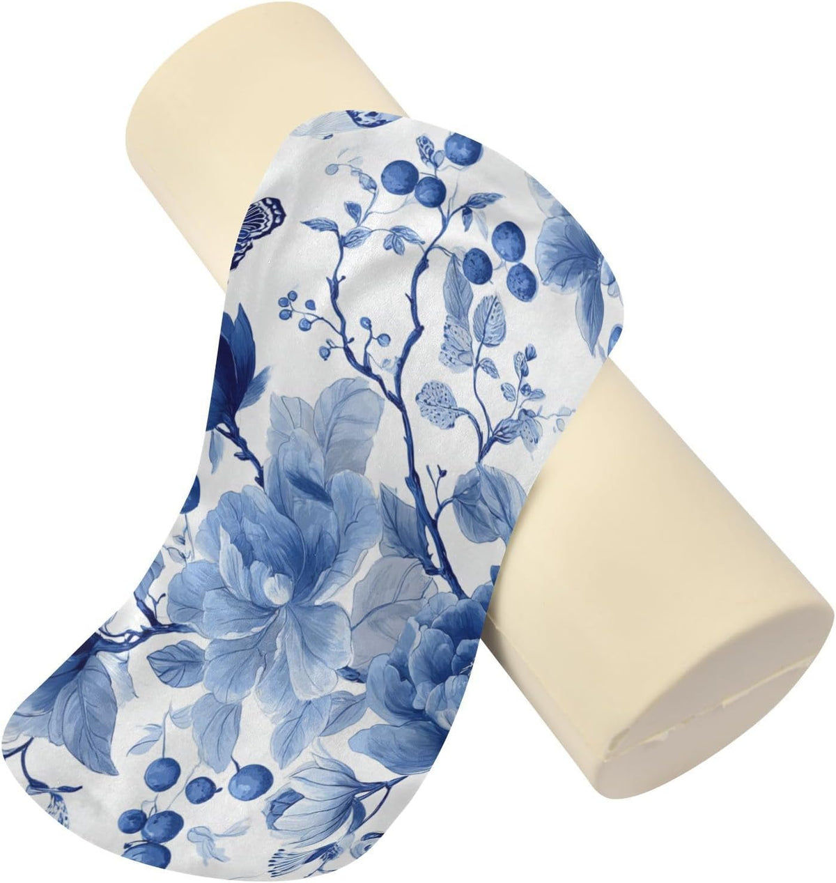 c Neck Roll Pillow Bolster Round Health Memory Foam Long Cervical Cylinder Pillows with Removable Washable Cover for Body Bed Legs Back Yoga - Colors A
