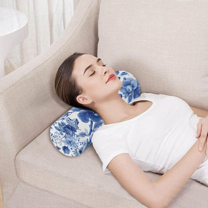 c Neck Roll Pillow Bolster Round Health Memory Foam Long Cervical Cylinder Pillows with Removable Washable Cover for Body Bed Legs Back Yoga - Colors A