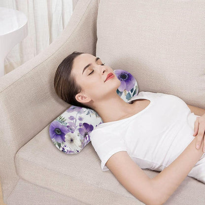 c Neck Roll Pillow Bolster Round Health Memory Foam Long Cervical Cylinder Pillows with Removable Washable Cover for Body Bed Legs Back Yoga - Colors A