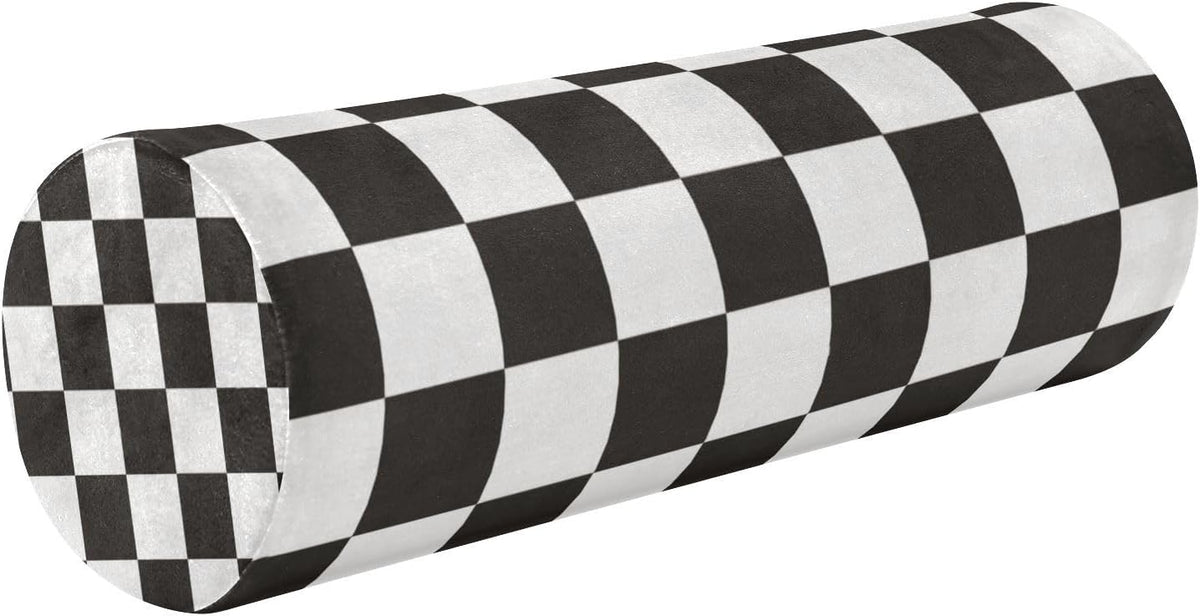 c Neck Roll Pillow Bolster Round Health Memory Foam Long Cervical Cylinder Pillows with Removable Washable Cover for Body Bed Legs Back Yoga - Colors A