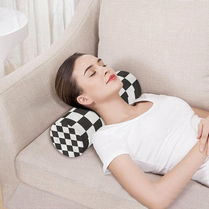 c Neck Roll Pillow Bolster Round Health Memory Foam Long Cervical Cylinder Pillows with Removable Washable Cover for Body Bed Legs Back Yoga - Colors A
