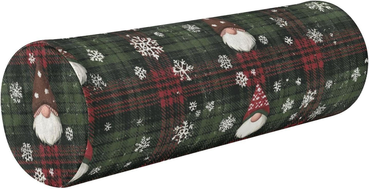 c Neck Roll Pillow Bolster Round Health Memory Foam Long Cervical Cylinder Pillows with Removable Washable Cover for Body Bed Legs Back Yoga - Colors A