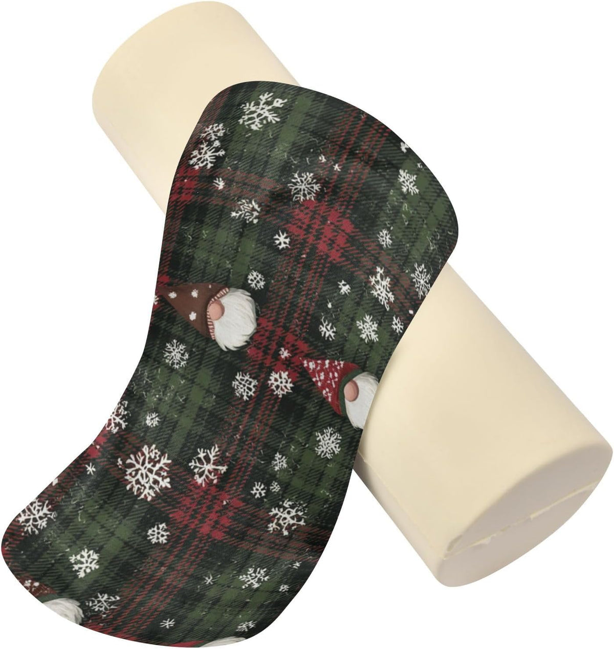 c Neck Roll Pillow Bolster Round Health Memory Foam Long Cervical Cylinder Pillows with Removable Washable Cover for Body Bed Legs Back Yoga - Colors A