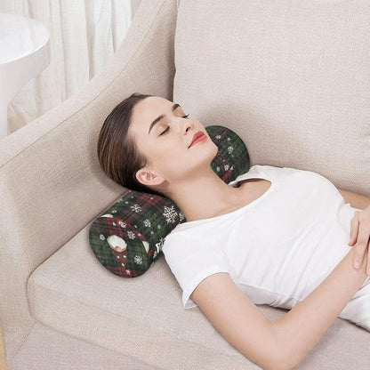 c Neck Roll Pillow Bolster Round Health Memory Foam Long Cervical Cylinder Pillows with Removable Washable Cover for Body Bed Legs Back Yoga - Colors A