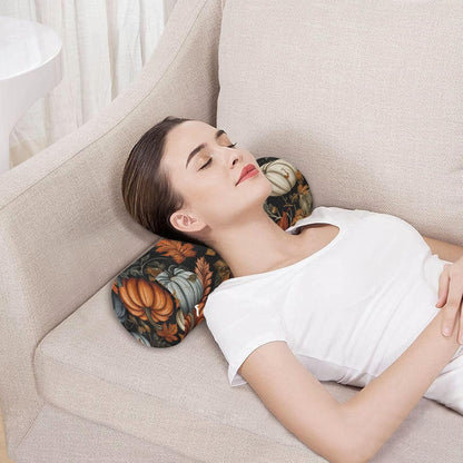 c Neck Roll Pillow Bolster Round Health Memory Foam Long Cervical Cylinder Pillows with Removable Washable Cover for Body Bed Legs Back Yoga - Colors A