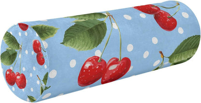 c Neck Roll Pillow Bolster Round Health Memory Foam Long Cervical Cylinder Pillows with Removable Washable Cover for Body Bed Legs Back Yoga - Colors A