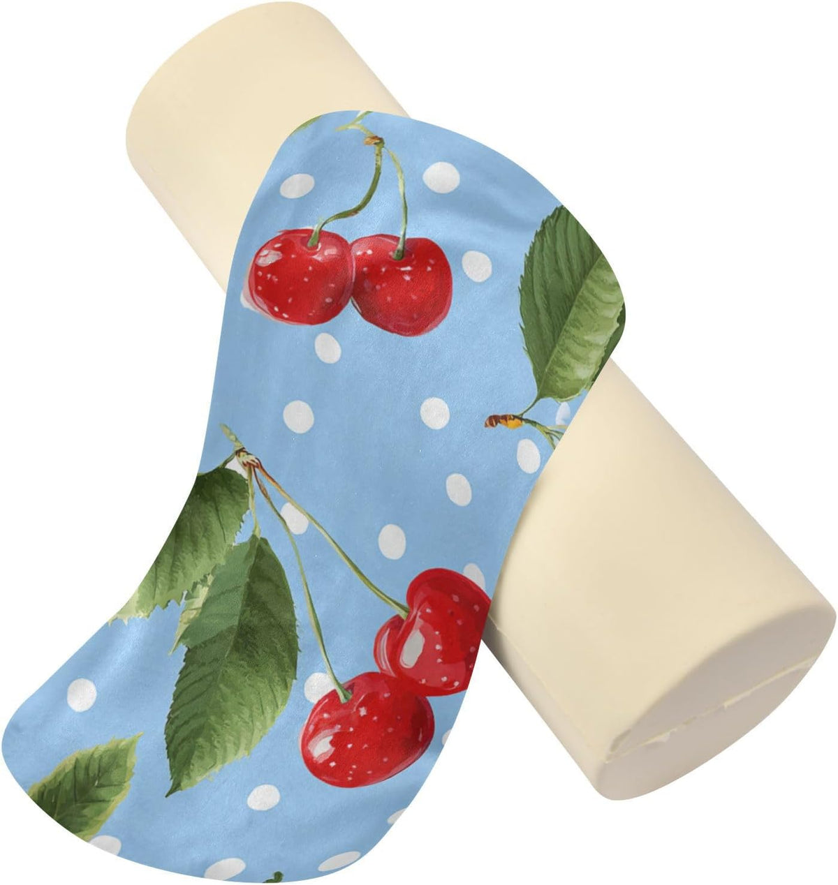 c Neck Roll Pillow Bolster Round Health Memory Foam Long Cervical Cylinder Pillows with Removable Washable Cover for Body Bed Legs Back Yoga - Colors A