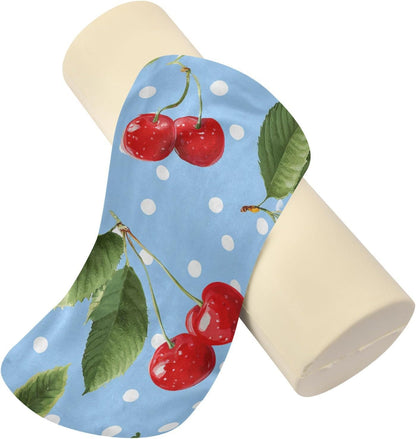 c Neck Roll Pillow Bolster Round Health Memory Foam Long Cervical Cylinder Pillows with Removable Washable Cover for Body Bed Legs Back Yoga - Colors A