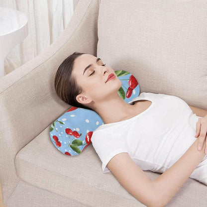 c Neck Roll Pillow Bolster Round Health Memory Foam Long Cervical Cylinder Pillows with Removable Washable Cover for Body Bed Legs Back Yoga - Colors A