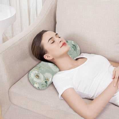 c Neck Roll Pillow Bolster Round Health Memory Foam Long Cervical Cylinder Pillows with Removable Washable Cover for Body Bed Legs Back Yoga - Colors A