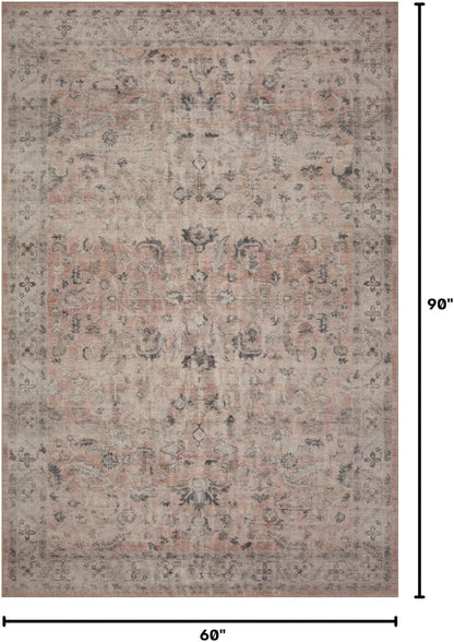Hathaway Blush/Multi 2'-6" x 7'-6" Runner Rug