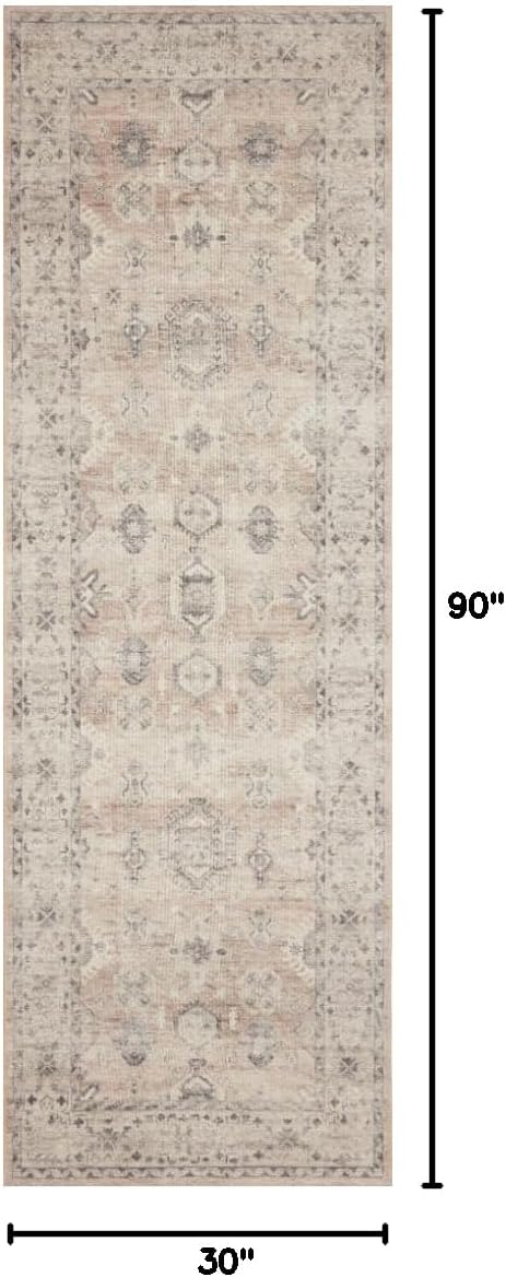Hathaway Blush/Multi 2'-6" x 7'-6" Runner Rug