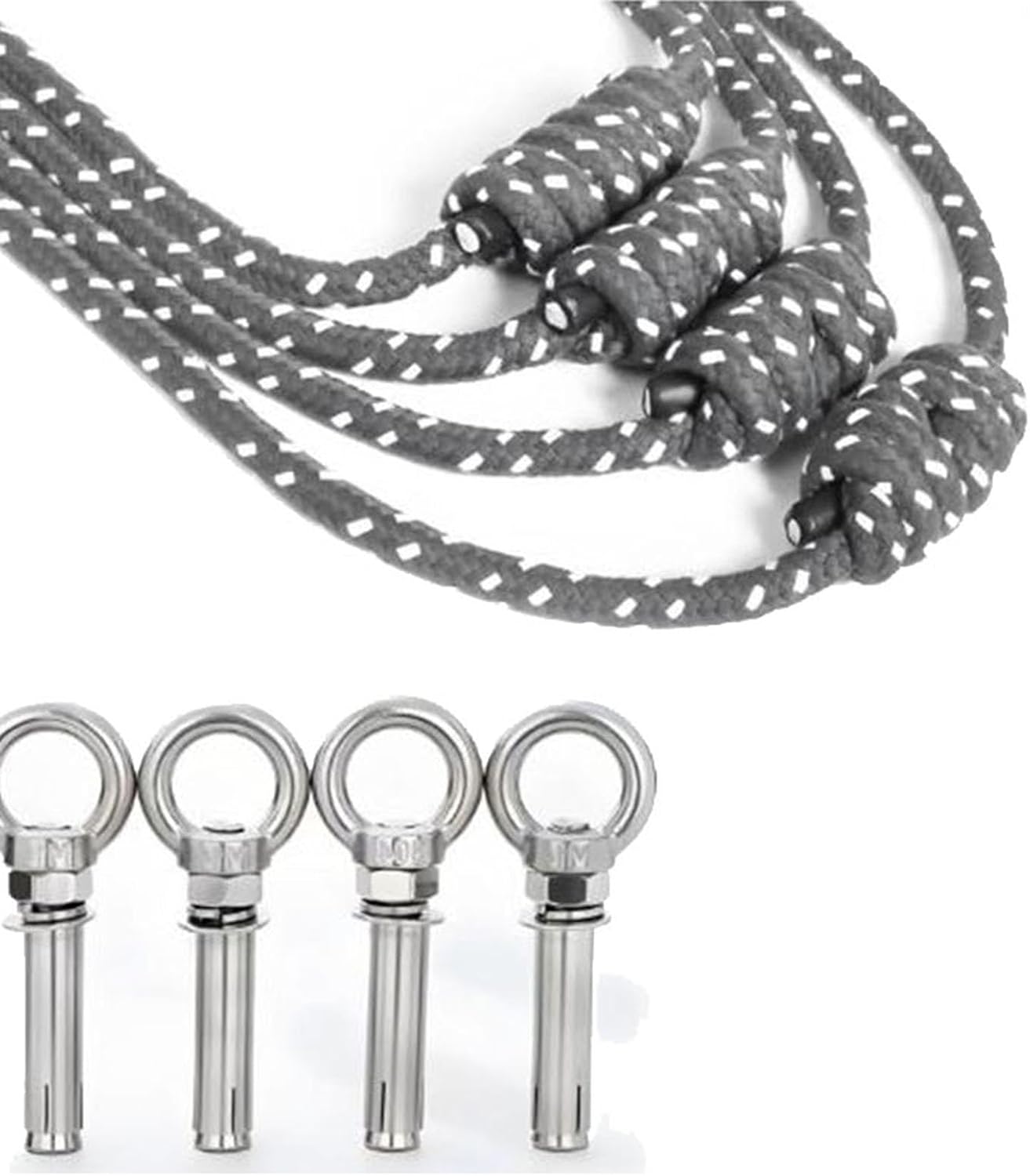 Upgraded Yoga Wall Ropes, Extra Thick Cotton Yoga Strap with Reinforced Knots, Durable Yoga Inversion Ropes for Flexibility Training, Suitable for Yoga Studio, Home Gym