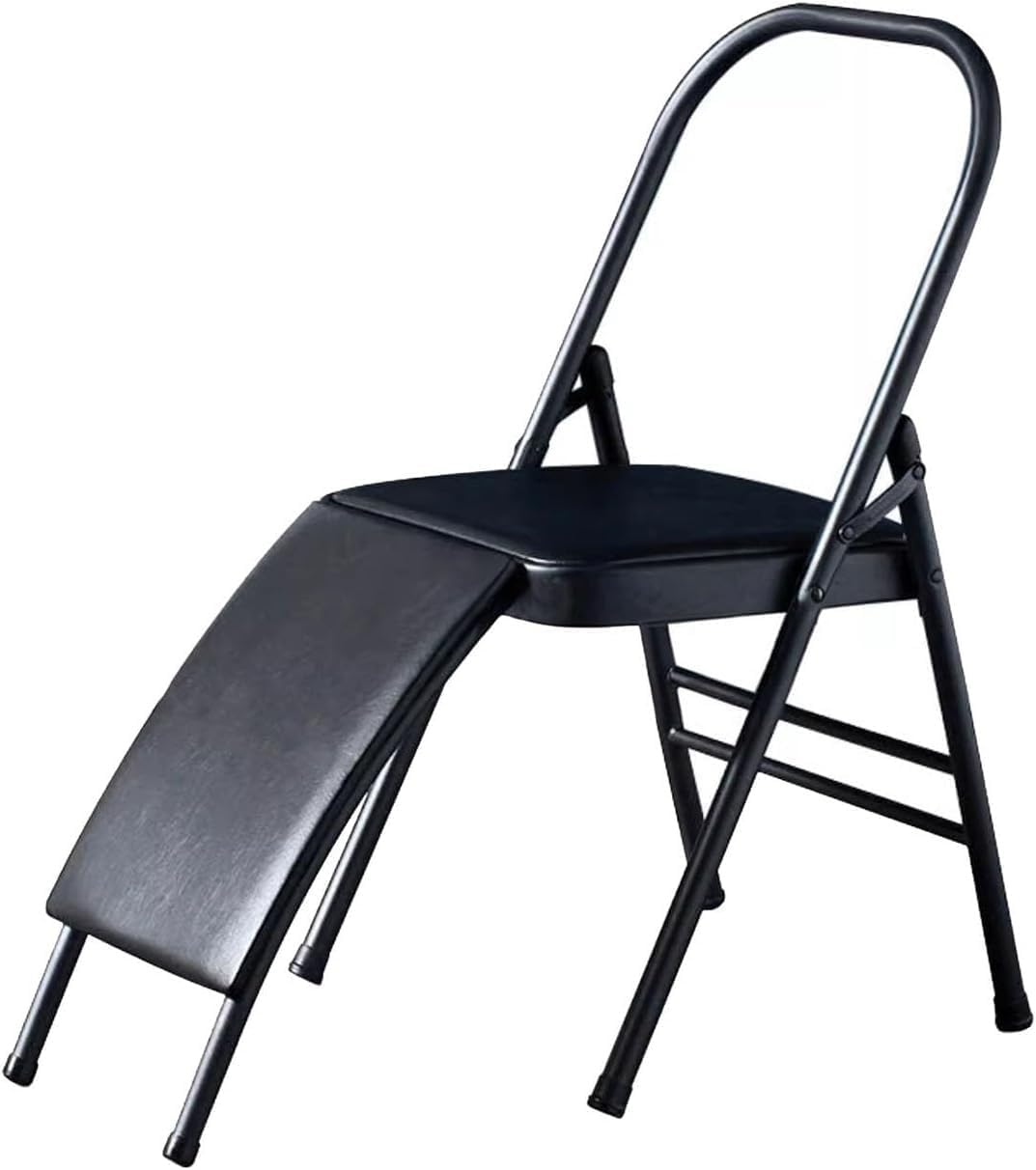 Yoga Assist Chair with Lumbar Support Professional Auxiliary Back Pain Relieving Strength Training for Home Garden(Color 5)