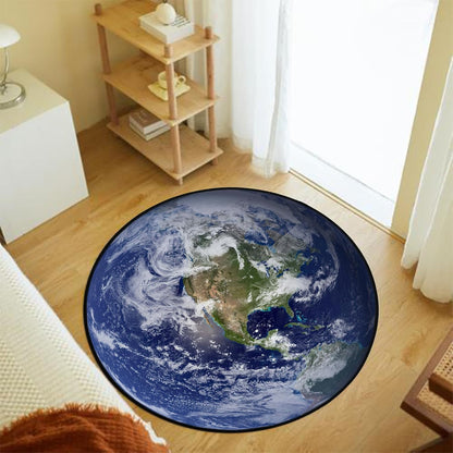 3 ft Round Gaming Rug Non Slip Floor Mat Office Gaming Room