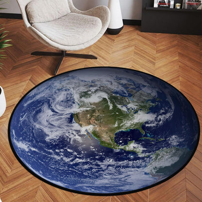 3 ft Round Gaming Rug Non Slip Floor Mat Office Gaming Room