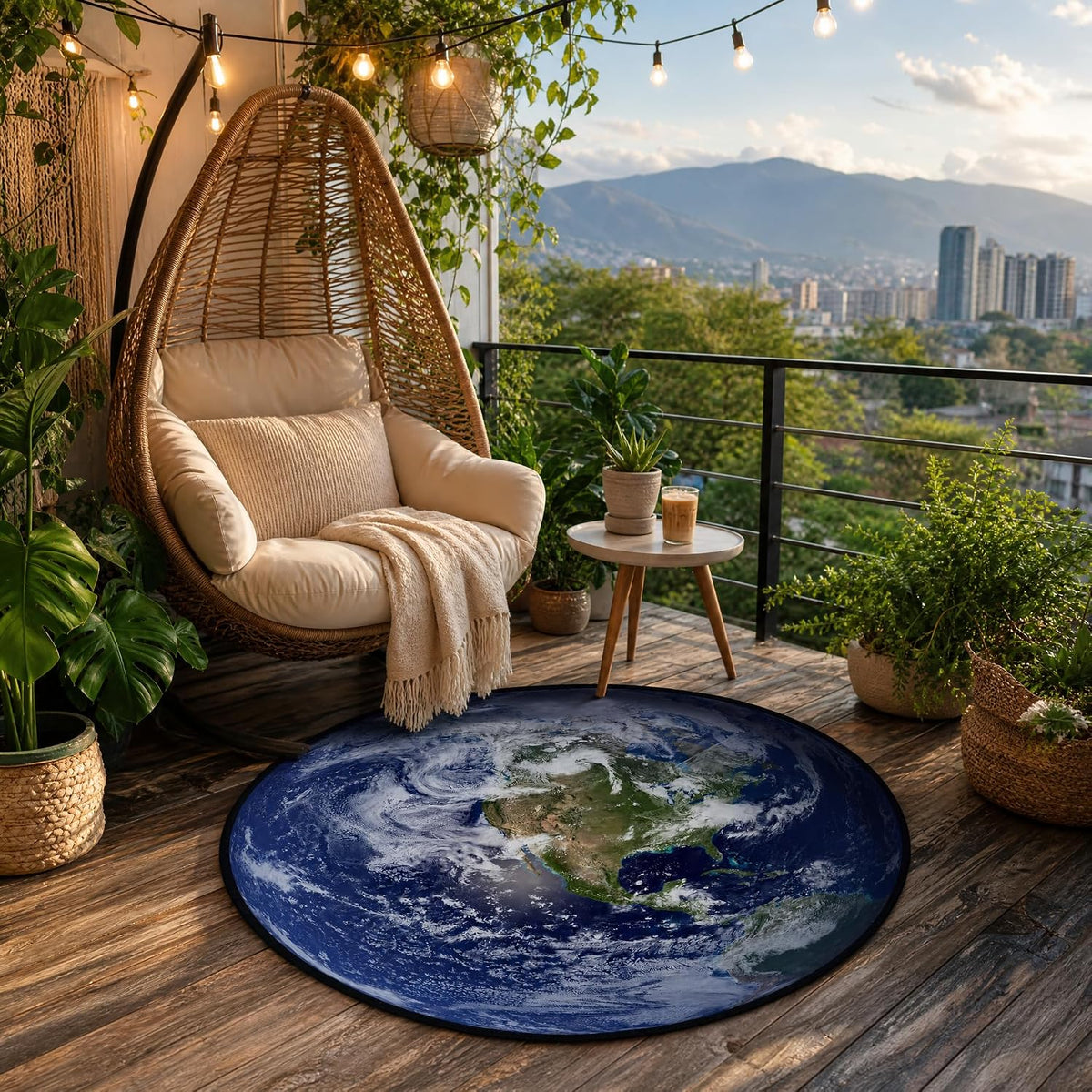 3 ft Round Gaming Rug Non Slip Floor Mat Office Gaming Room