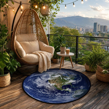 3 ft Round Gaming Rug Non Slip Floor Mat Office Gaming Room