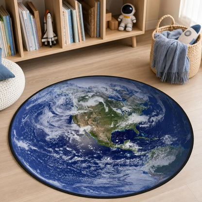 3 ft Round Gaming Rug Non Slip Floor Mat Office Gaming Room