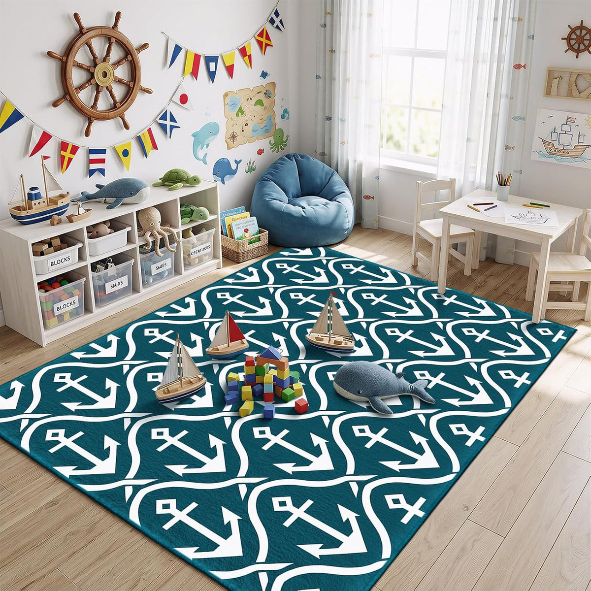 3 ft Round Gaming Rug Non Slip Floor Mat Office Gaming Room