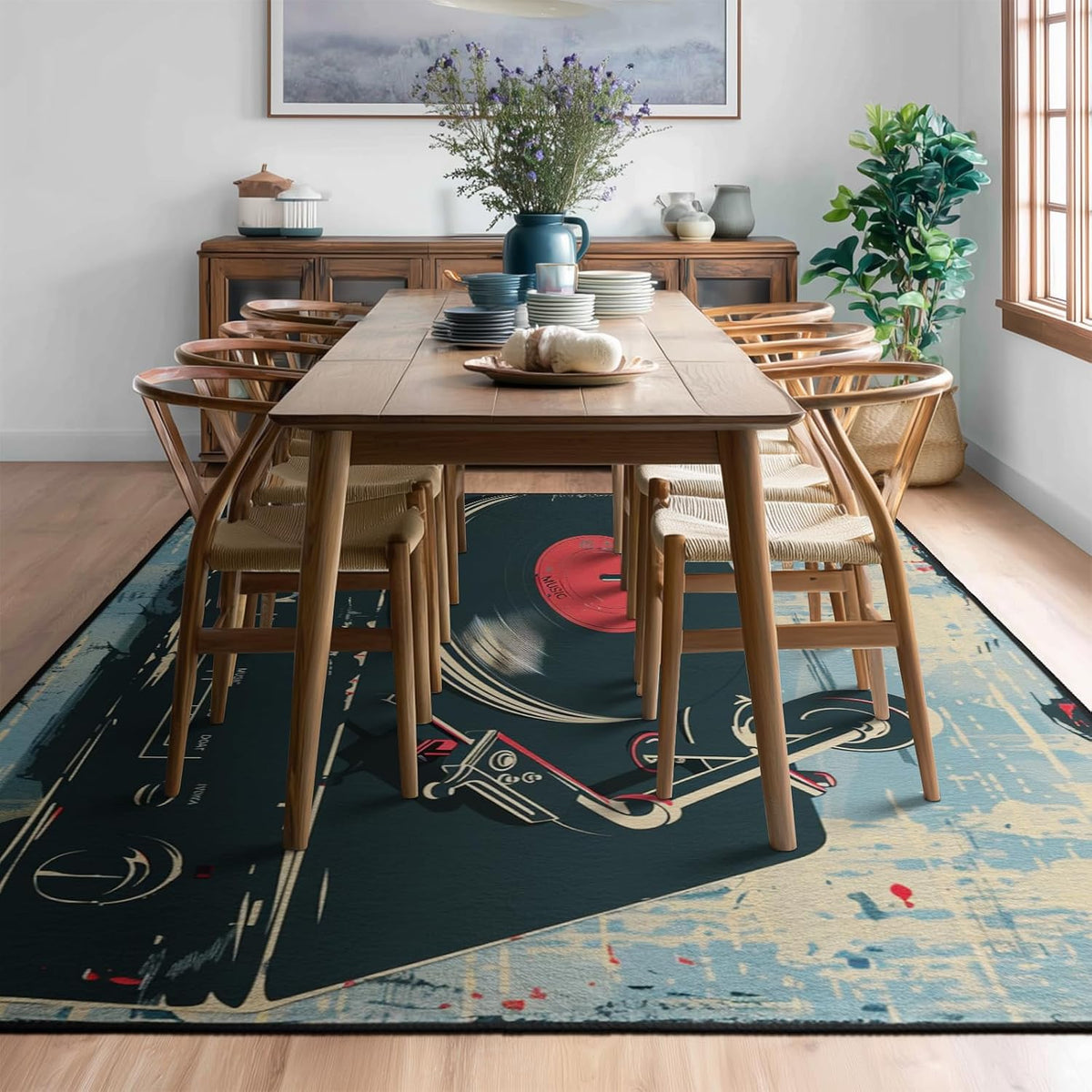 3 ft Round Gaming Rug Non Slip Floor Mat Office Gaming Room