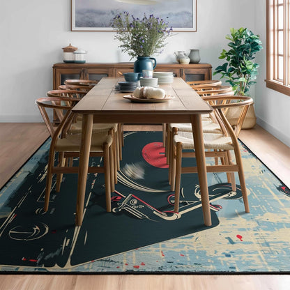 3 ft Round Gaming Rug Non Slip Floor Mat Office Gaming Room