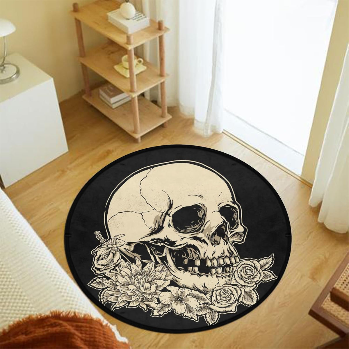 3 ft Round Gaming Rug Non Slip Floor Mat Office Gaming Room