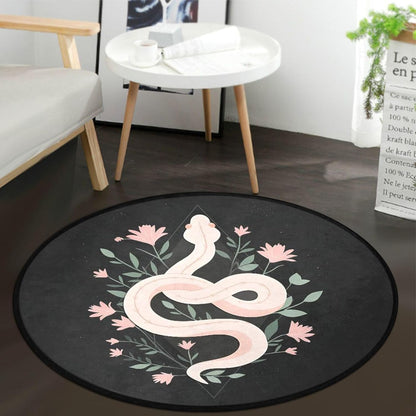3 ft Round Gaming Rug Non Slip Floor Mat Office Gaming Room