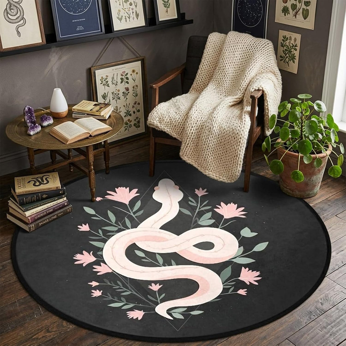3 ft Round Gaming Rug Non Slip Floor Mat Office Gaming Room