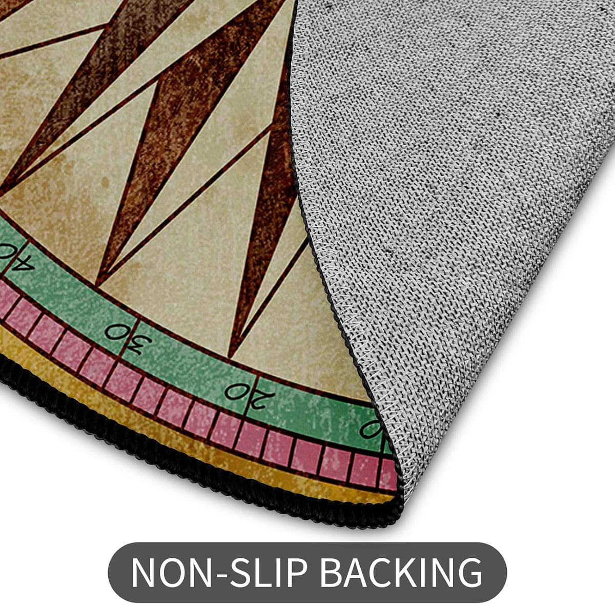 3 ft Round Gaming Rug Non Slip Floor Mat Office Gaming Room
