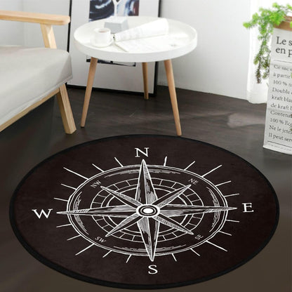 3 ft Round Gaming Rug Non Slip Floor Mat Office Gaming Room