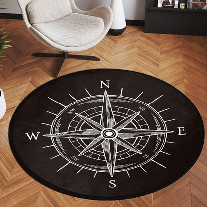 3 ft Round Gaming Rug Non Slip Floor Mat Office Gaming Room