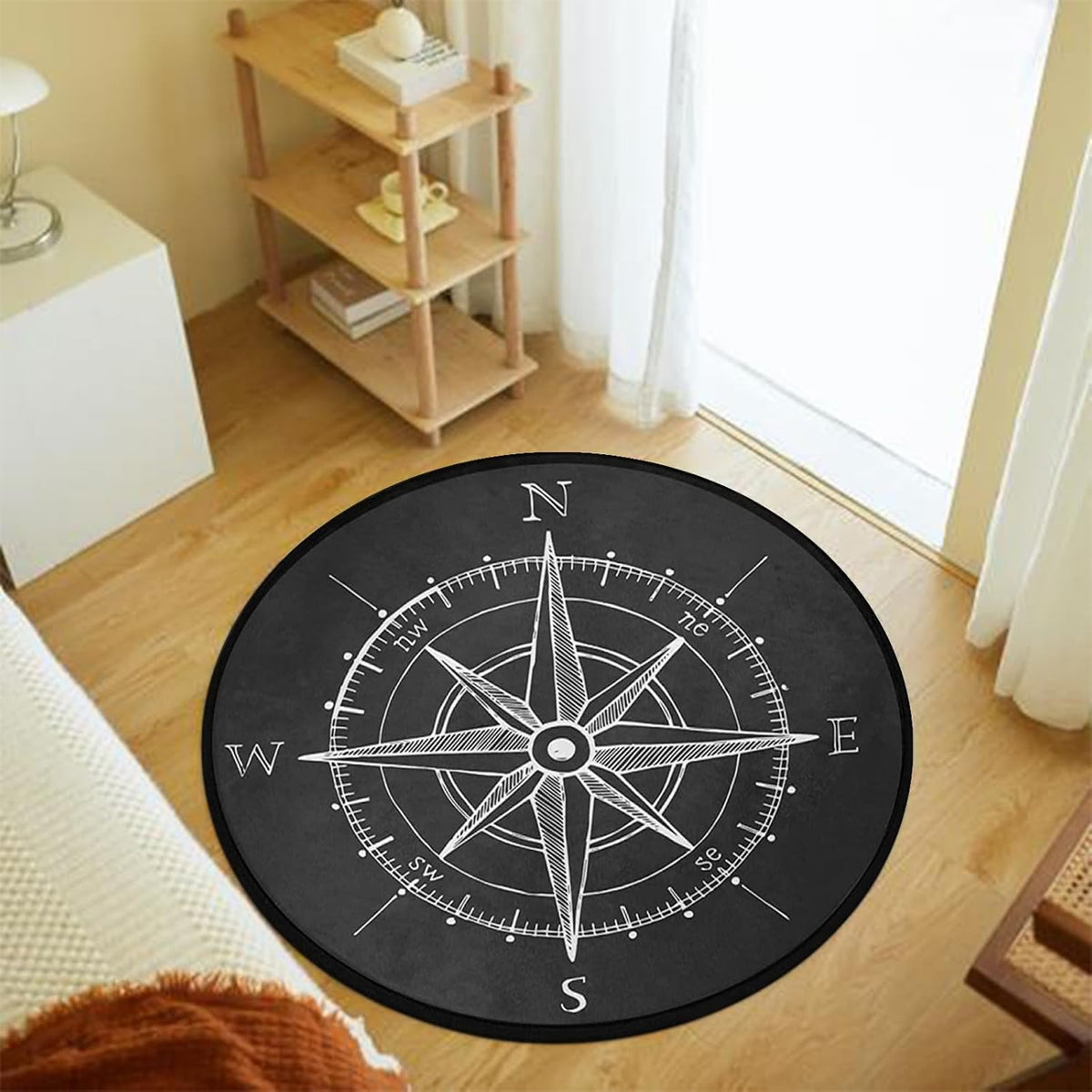 3 ft Round Gaming Rug Non Slip Floor Mat Office Gaming Room