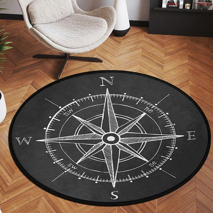 3 ft Round Gaming Rug Non Slip Floor Mat Office Gaming Room