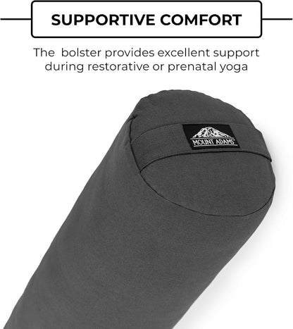 24"x8" Round Yoga Bolster with Handles