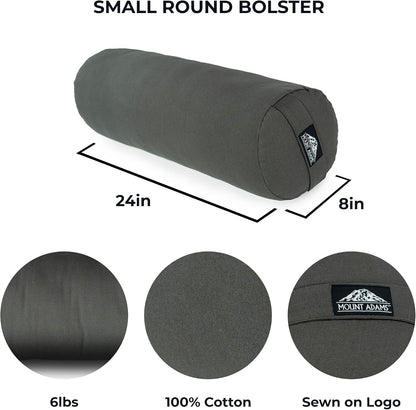 24"x8" Round Yoga Bolster with Handles