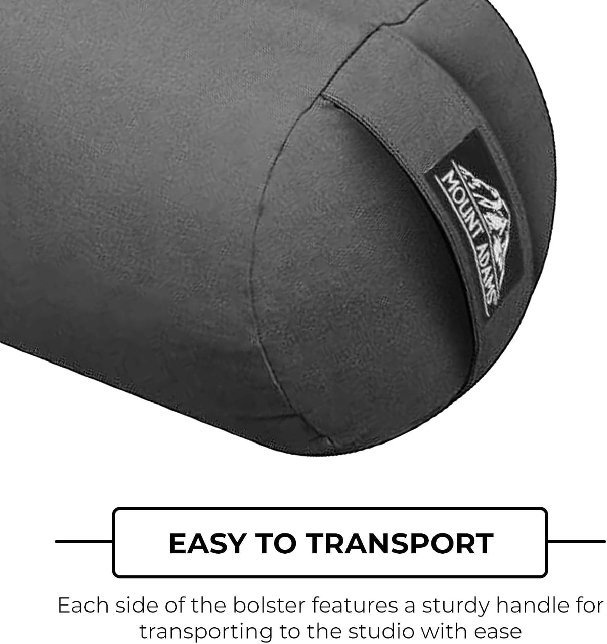 24"x8" Round Yoga Bolster with Handles