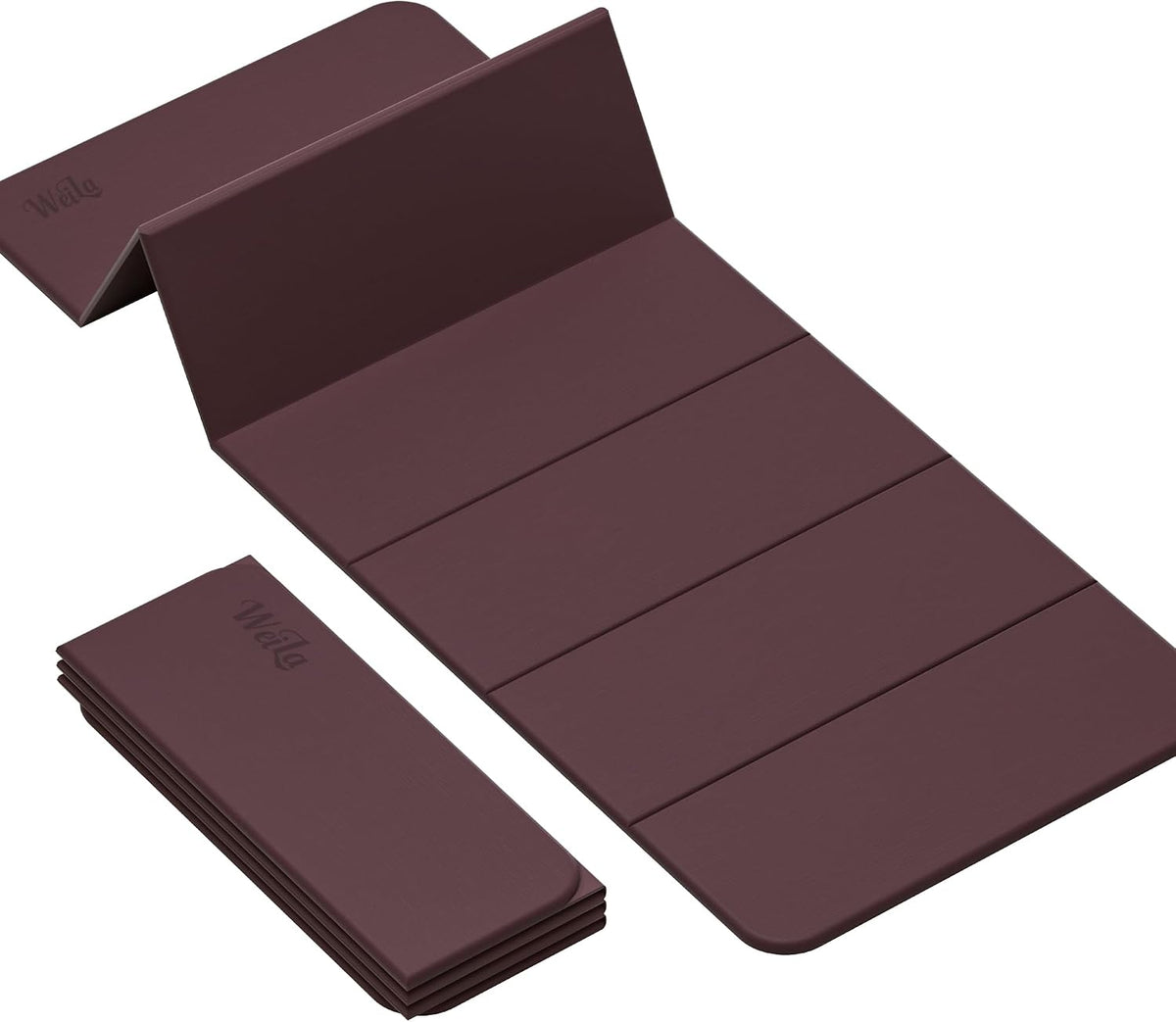 1/2 Inch 70"x24" Foldable TPE Yoga Mat, Thick Non Slip Pilates Mat
