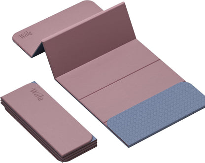 1/2 Inch 70"x24" Foldable TPE Yoga Mat, Thick Non Slip Pilates Mat