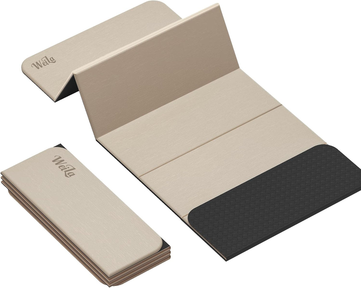 1/2 Inch 70"x24" Foldable TPE Yoga Mat, Thick Non Slip Pilates Mat