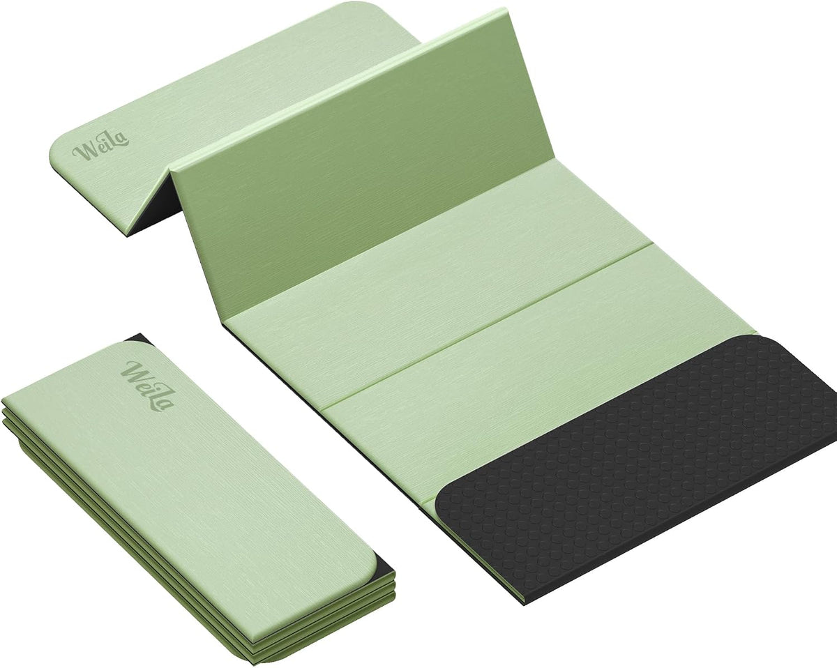 1/2 Inch 70"x24" Foldable TPE Yoga Mat, Thick Non Slip Pilates Mat