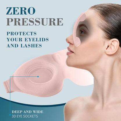 Sleep Mask for Side Sleeper, Light Blocking Eye Mask for Women Men