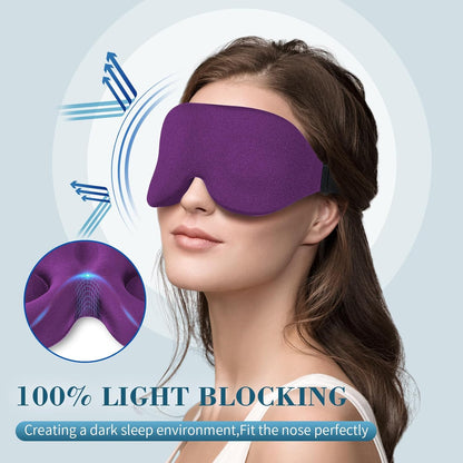 Sleep Mask for Side Sleeper, Light Blocking Eye Mask for Women Men