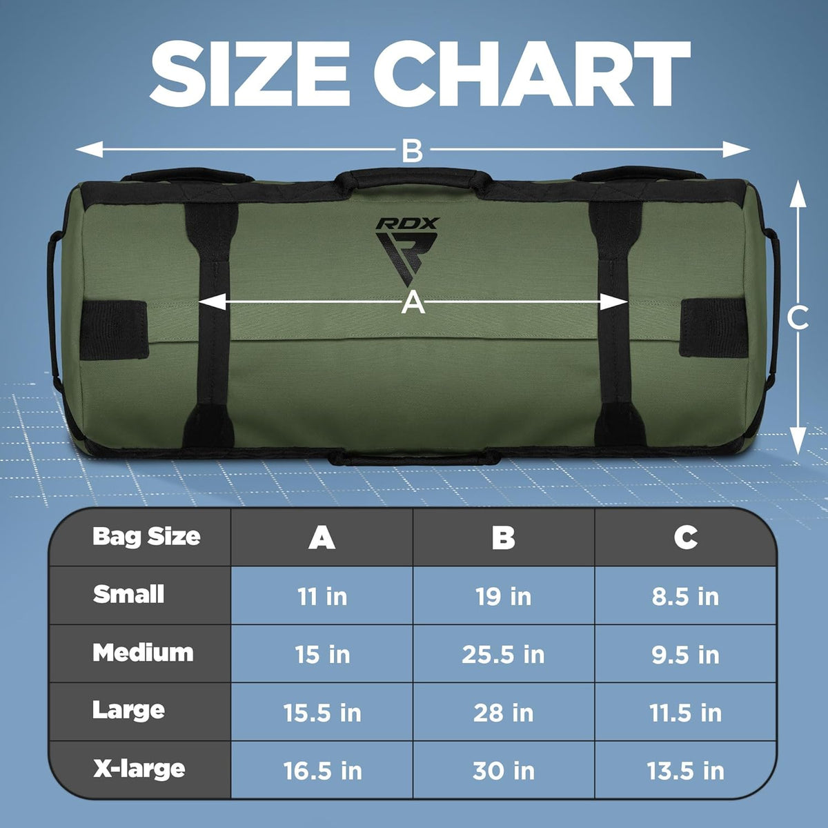 Sandbag for Fitness Weights Training, Unfilled Power Bags with Handles, 5-200 LBs Adjustable Weighted Slam Bag for Strength Powerlifting Running Heavy Workout Home Gym Exercise, Sold AS UNFILLED