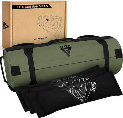Sandbag for Fitness Weights Training, Unfilled Power Bags with Handles, 5-200 LBs Adjustable Weighted Slam Bag for Strength Powerlifting Running Heavy Workout Home Gym Exercise, Sold AS UNFILLED