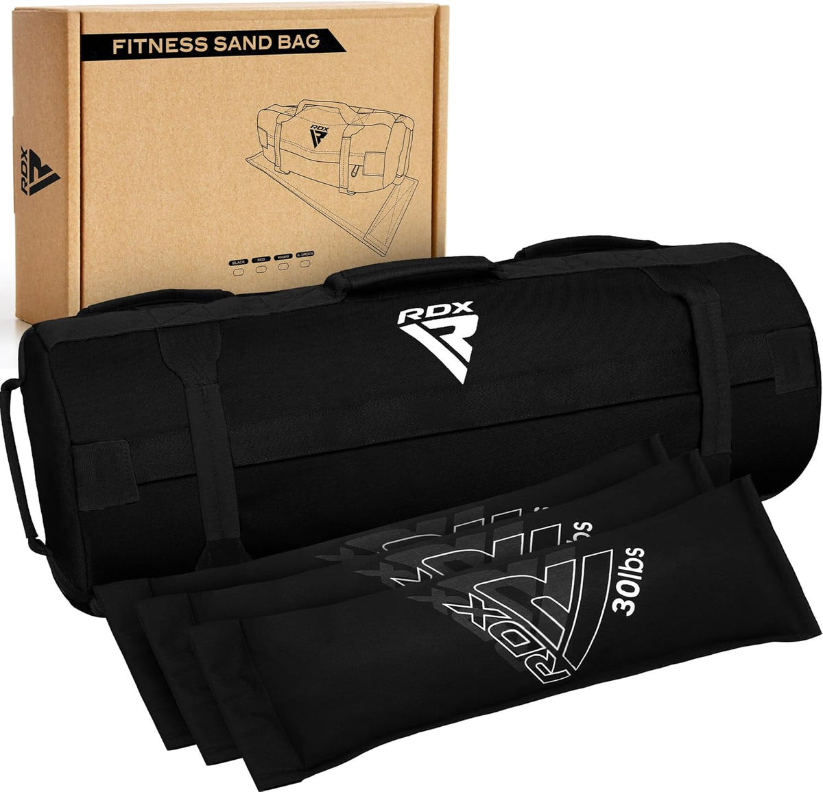 Sandbag for Fitness Weights Training, Unfilled Power Bags with Handles, 5-200 LBs Adjustable Weighted Slam Bag for Strength Powerlifting Running Heavy Workout Home Gym Exercise, Sold AS UNFILLED